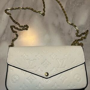 Louis Vuitton White and Gold Crossbody Bag